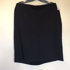 Black Polka Dot Pencil Skirt